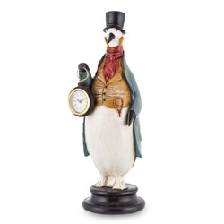 Figurka Pingwin Z Zegarkiem Alicja Kraina Czarów
