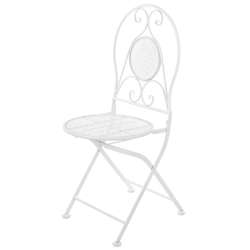 Krzesło metalowe Ogrodowe Białe