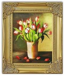 Obraz "Tulipany" ręcznie malowany 27x32cm