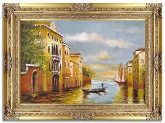 Obraz "Wenecja" ręcznie malowany 90x120cm