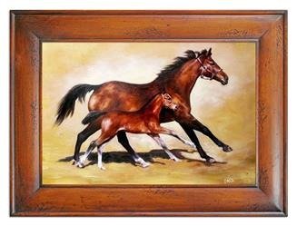 Obraz "Zwierzęta" ręcznie malowany 86x116cm