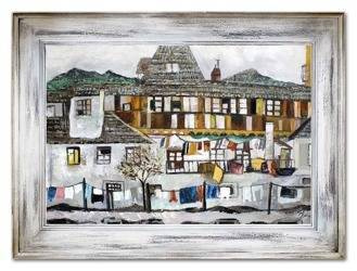 Obraz "Architektura" ręcznie malowany 86x116cm