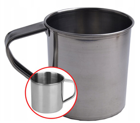 Kubek turystyczny mały metalowy stalowy 8cm 250ml