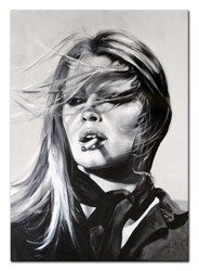 Obraz ręcznie malowany. Płótno na blejtramie. Brigitte Bardot  50x70cm