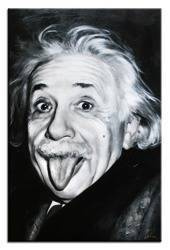 Obraz ręcznie malowany. Płótno na blejtramie. Albert Einstein  120x180cm