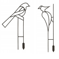 Podpórki do Roślin Ptaki Czarne Lamela - 2 szt.