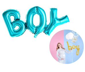 Balon foliowy Boy, 67x29cm, niebieski BABY SHOWER