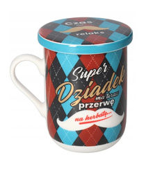 Kubek z zaparzaczem  Super Dziadek 330ml