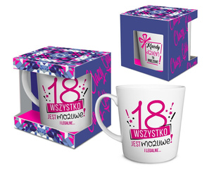 CRAZY GIRL - kubek NBC matowy 480ml  18 LAT