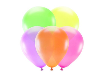 Balony Neonowe Wielokolorowe 25cm 10szt.