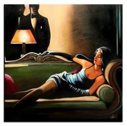 Obraz "Jack Vettriano" ręcznie malowany 90x90cm