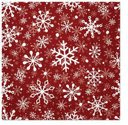 Pl Serwetki Christmas Snowflakes Red