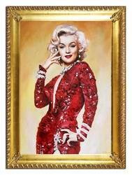 Obraz ręcznie malowany. Płótno w ramie. Marilyn Monroe  75x105cm