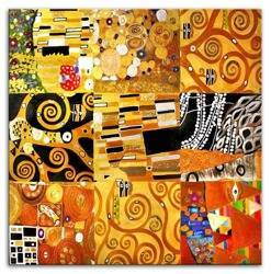 Obraz "Gustaw Klimt" ręcznie malowany 90x90cm