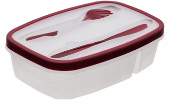 Lunchbox Dzielony ze sztućcami 0,85 l Fresh EKO