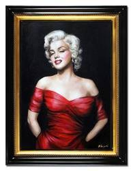 Obraz ręcznie malowany. Płótno w ramie. Marilyn Monroe  55x65cm