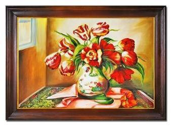 Obraz "Tulipany" ręcznie malowany 75x105cm