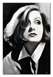 Obraz ręcznie malowany. Płótno na blejtramie. Greta Garbo  60x90cm