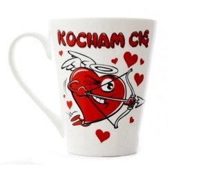 Kubek Ceramiczny KOCHAM CIĘ  300ml Walentynki