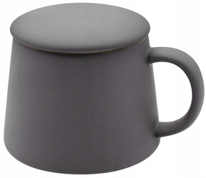 Ceramiczny kubek z zaparaczem, Szary - 375ml