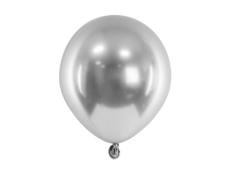 Balony Glossy 12 cm, srebrny (1 op. / 50 szt.)