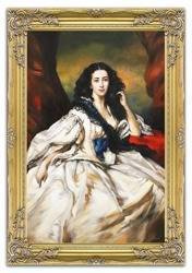 Obraz ręcznie malowany. Płótno w ramie. Wienczyslawa Barczewska - "Madame de Jurjewicz"  74x104cm