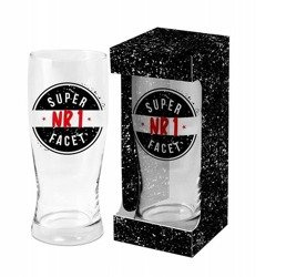 Szklanka do piwa 500 ml napis super facet