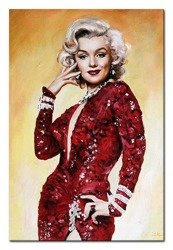 Obraz ręcznie malowany. Płótno na blejtramie. Marilyn Monroe  60x90cm