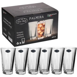 Komplet 6 szklanek wysokich PALMIRA 370 ml