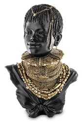 Czarnozłota Figura Popiersie kobiety ozdobna H36