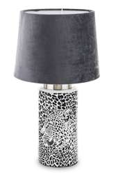 Lampa stołowa ceramiczna czarna H: 50 cm
