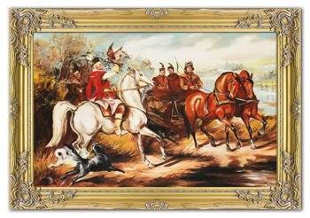 Obraz - Juliusz i Wojciech Kossakowie - olejny, ręcznie malowany 75x105cm