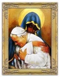 Obraz "Papież Jan Paweł II" ręcznie malowany 63x84cm