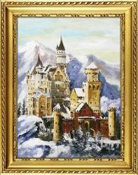 Obraz "Zamki i Palace" ręcznie malowany 37x47cm