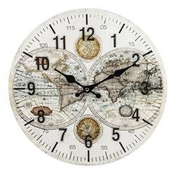 Zegar Arabski Świat Biały 34x34cm