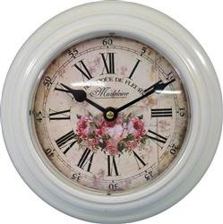 Zegar ścienny Prowansalski w Kwiaty Róże 21 cm