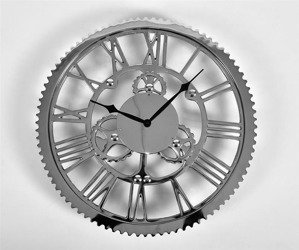 Zegar ścienny ozdobny klasyczny metal zębatki